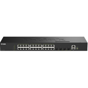 D-Link DGS-1530-28 28-Port L2 Stackable Managed fanless Switch, 24x Gigabit, 4x 10G SFP+ Ports, zero touch provisioning